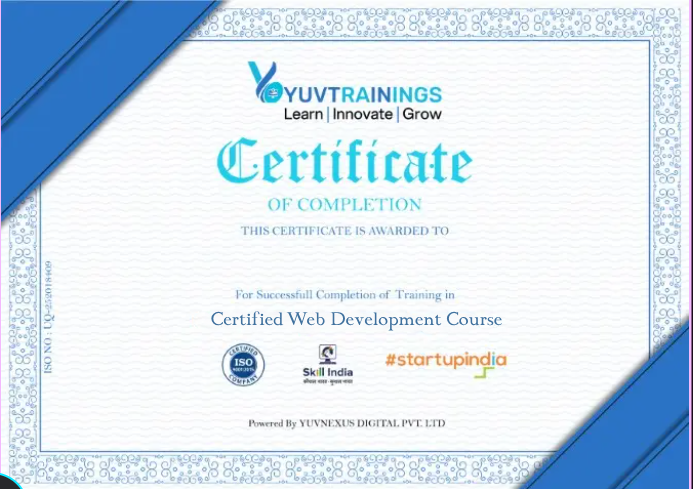 India's best web development course in udaipur