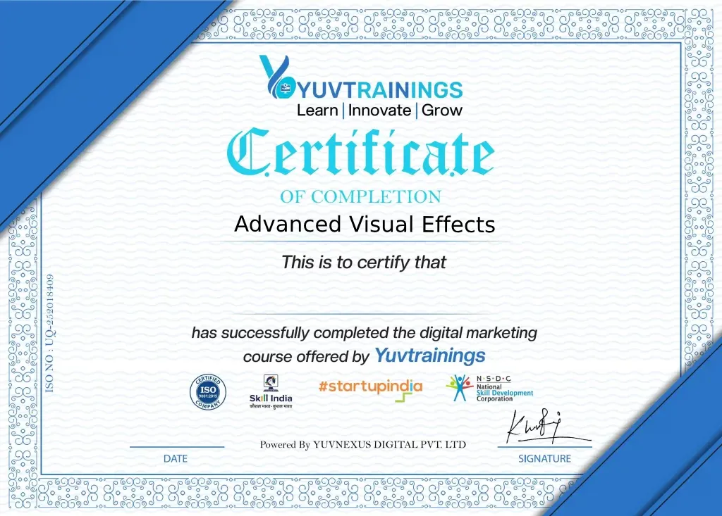Advanced Visual Effects Career Certificates