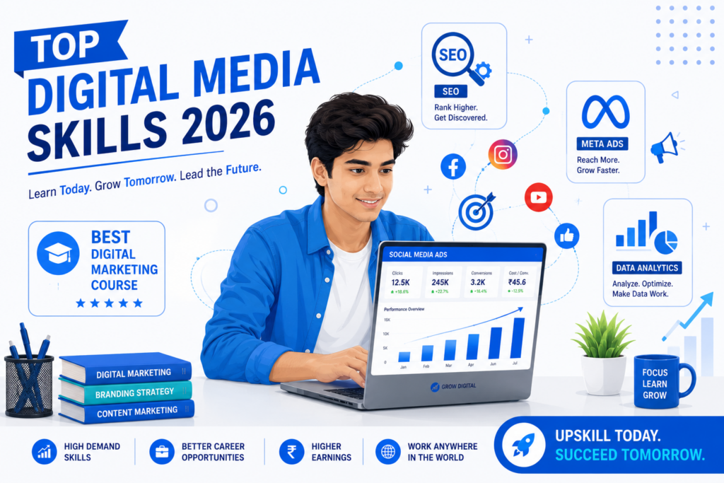 Student learning paid traffic and ad strategies in the best digital marketing course