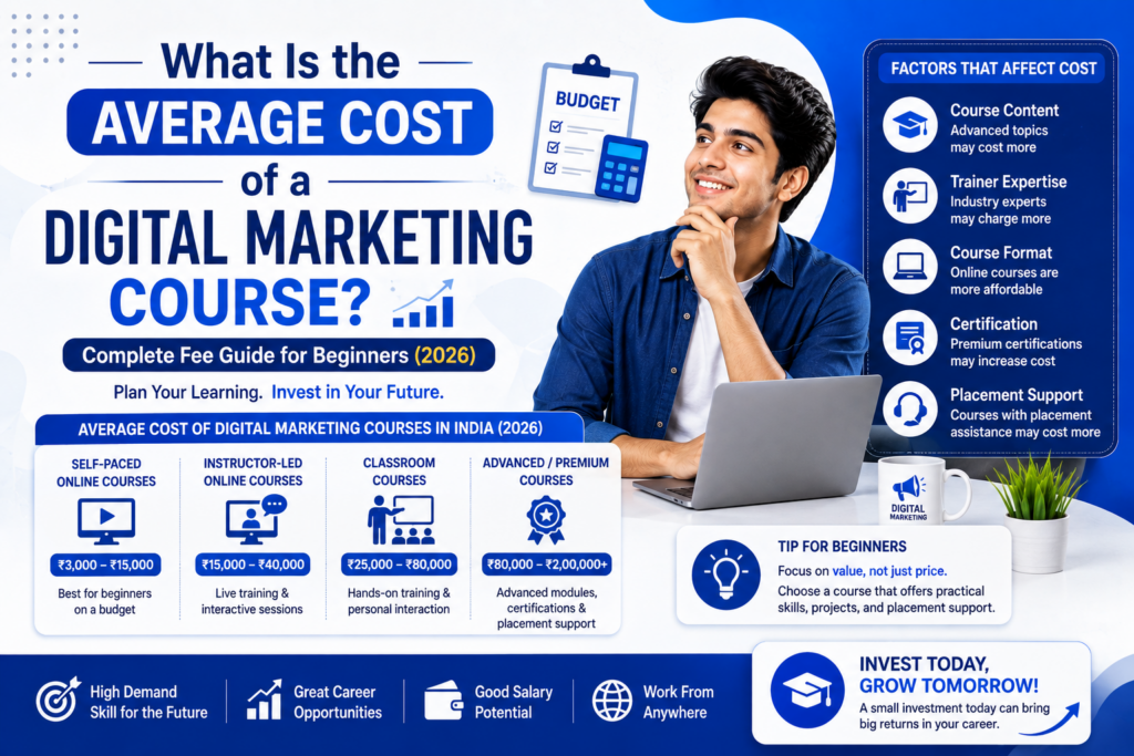 What Is the Average Cost of a Digital Marketing Course? Complete Fee Guide for Beginners (2026)