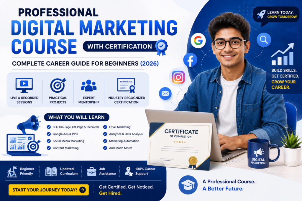 Professional Digital Marketing Course with Certification: Complete Career Guide for Beginners (2026)