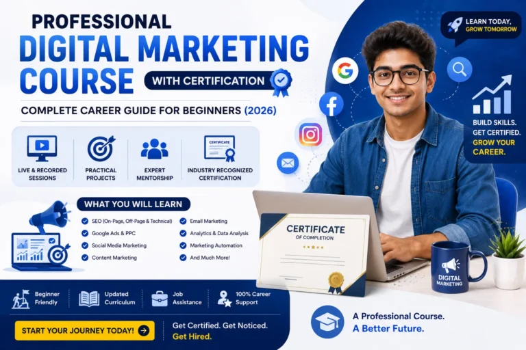 Professional Digital Marketing Course with Certification: Complete Career Guide for Beginners (2026)